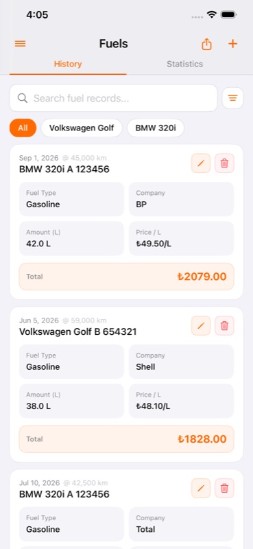 Fuel Tracking